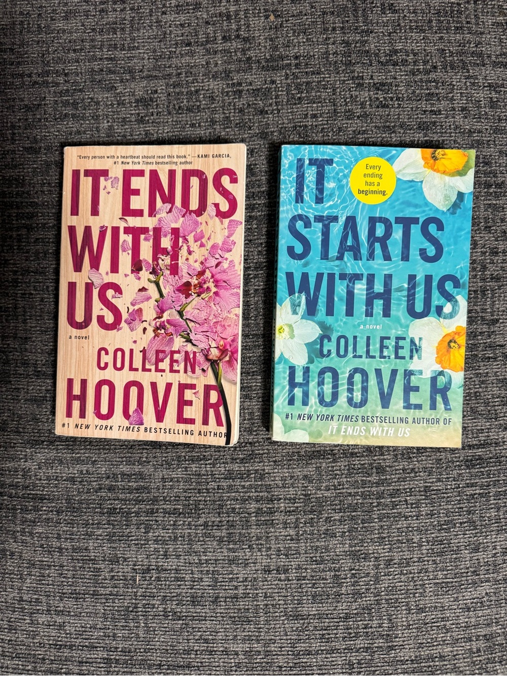 It Ends With Us / It Starts With Us Book Set - Pink & Teal